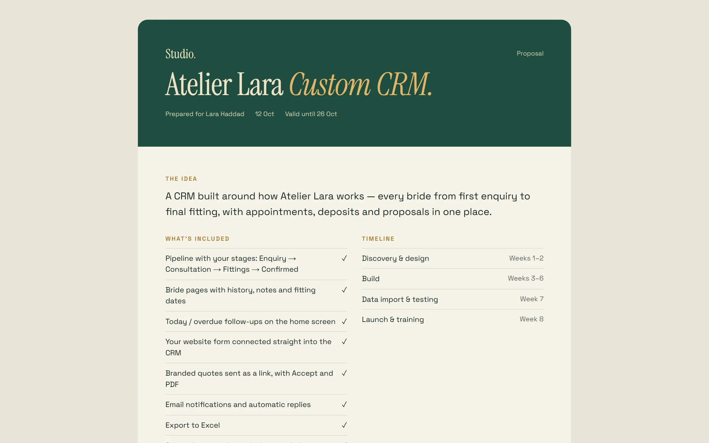 A proposal they open, not a PDF they lose